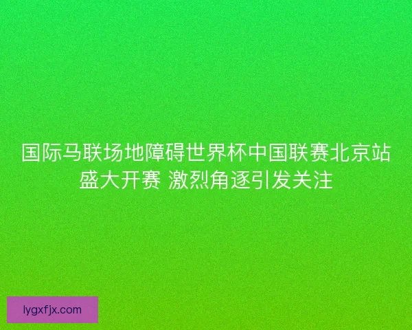 国际马联场地障碍世界杯中国联赛北京站盛大开赛 激烈角逐引发关注 国际马联场地障碍世界杯中国联赛北京站盛大开赛 激烈角逐引发关注